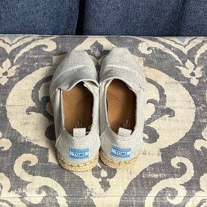 TOMS Kids Light Gray Moccasins